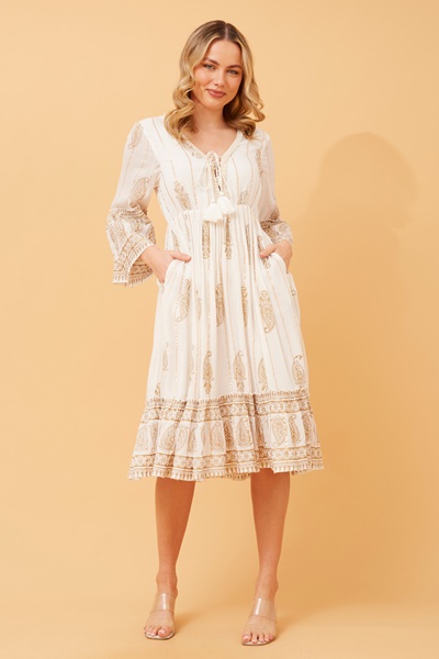 GAYATRI PAISLEY BOHO DRESS