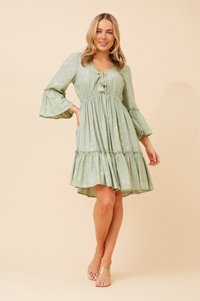 GEETA BOHO PRINT DRESS