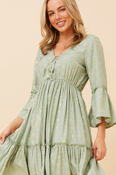 GEETA BOHO PRINT DRESS