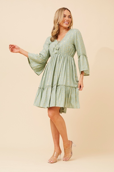 GEETA BOHO PRINT DRESS