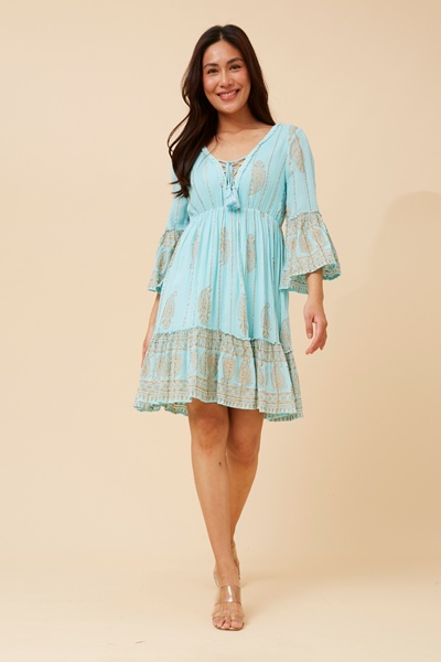 GEETA FOIL PRINT DRESS