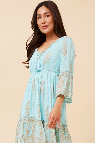 GEETA FOIL PRINT DRESS