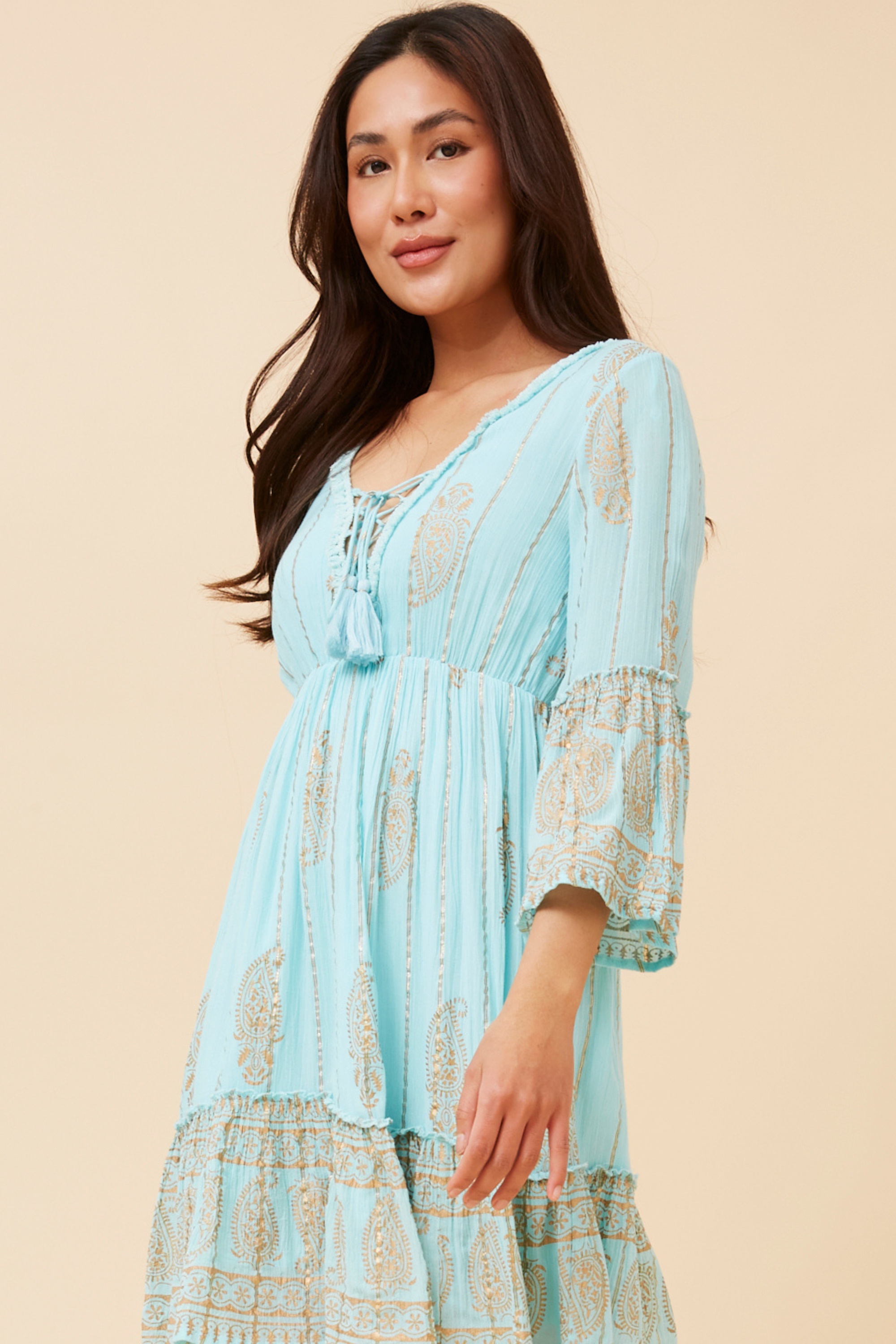 GEETA FOIL PRINT DRESS