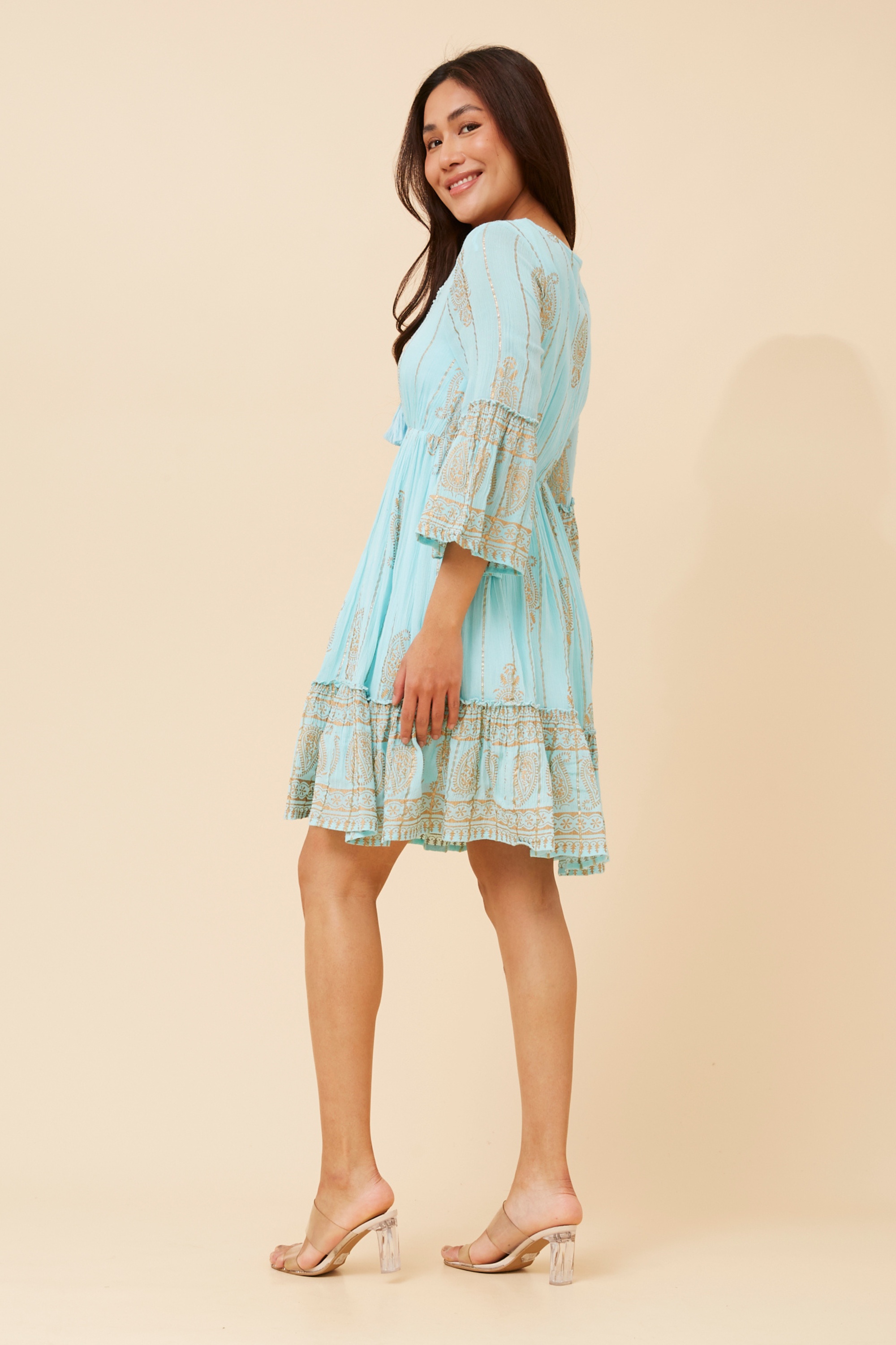 GEETA FOIL PRINT DRESS