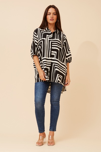GEMELLE ABSTRACT PRINT SHIRT