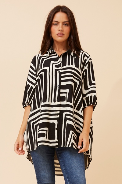 GEMELLE ABSTRACT PRINT SHIRT