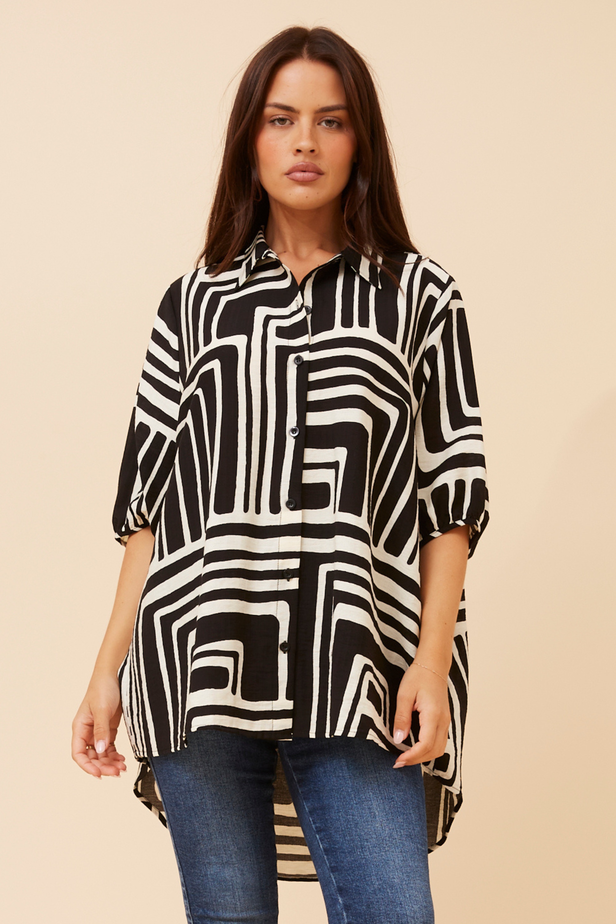 GEMELLE ABSTRACT PRINT SHIRT