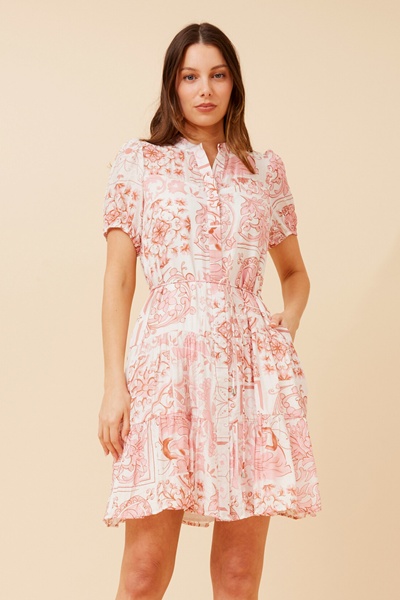 GEMICA TILE PRINT DRESS