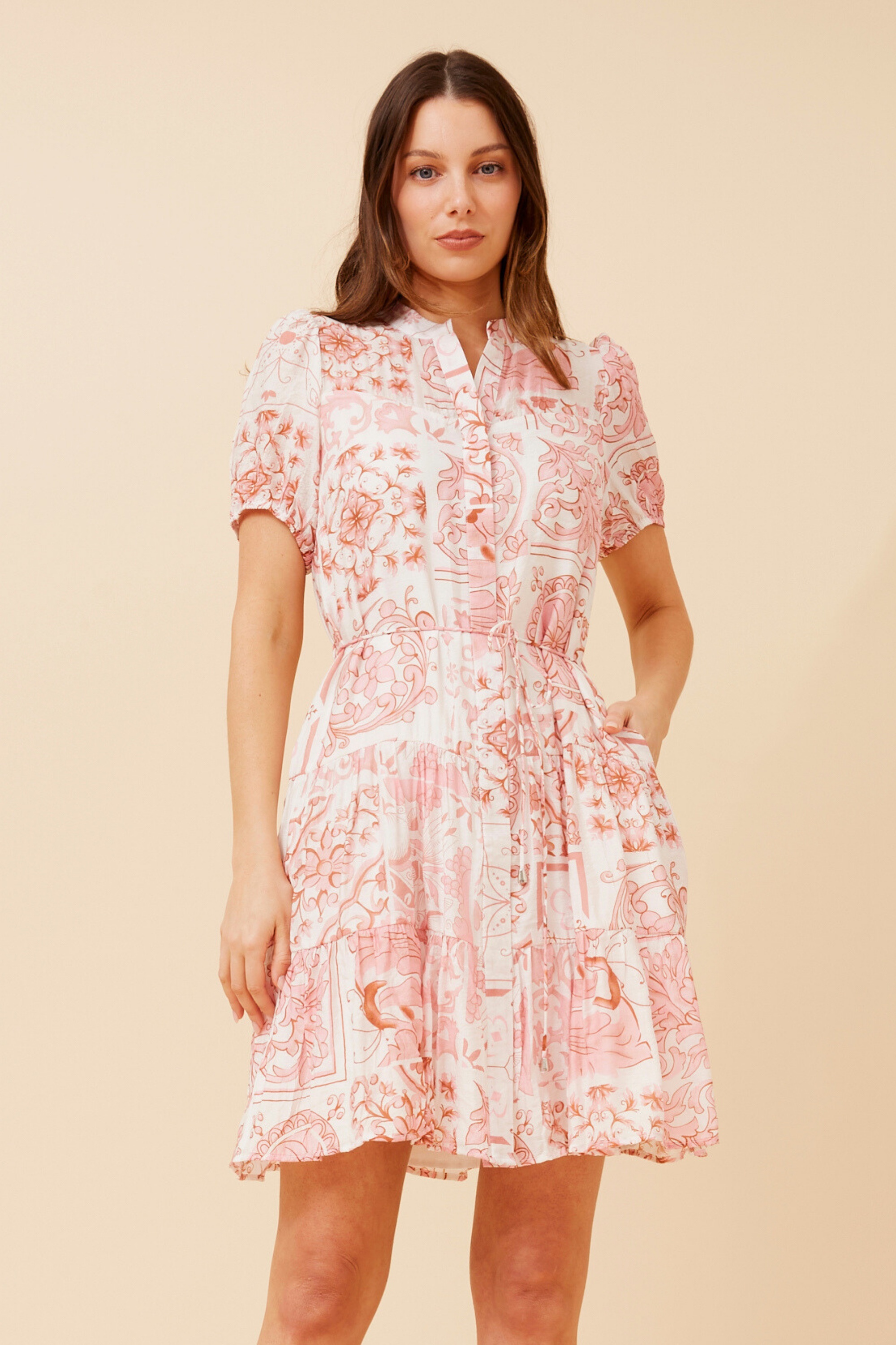 GEMICA TILE PRINT DRESS