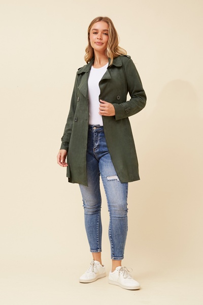 GENESIS FAUX SUEDE COAT