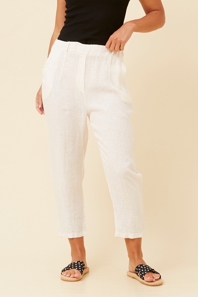GENETTA SOLID LINEN PANTS