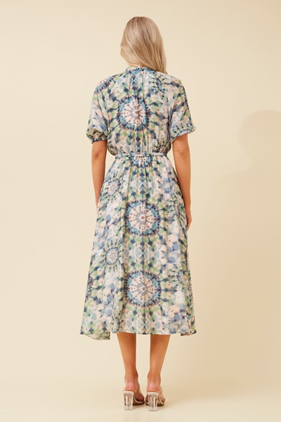 GENEVA ABSTRACT PRINT SHIRT DRESS