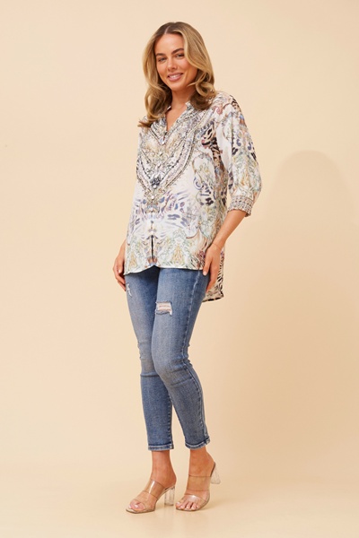 GENIE ARABESQUE PRINT TOP