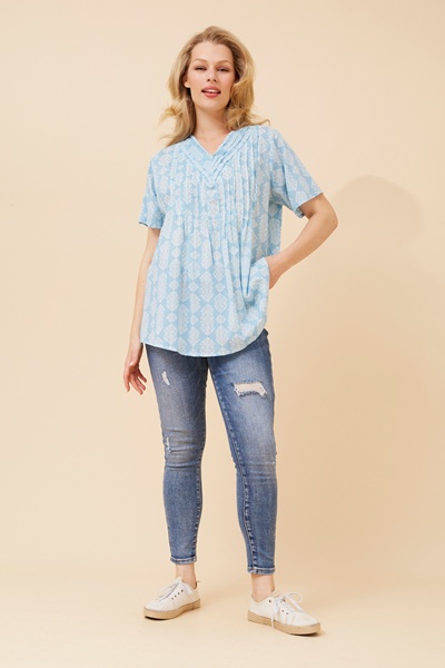 GEORGIANA PLEATED TOP