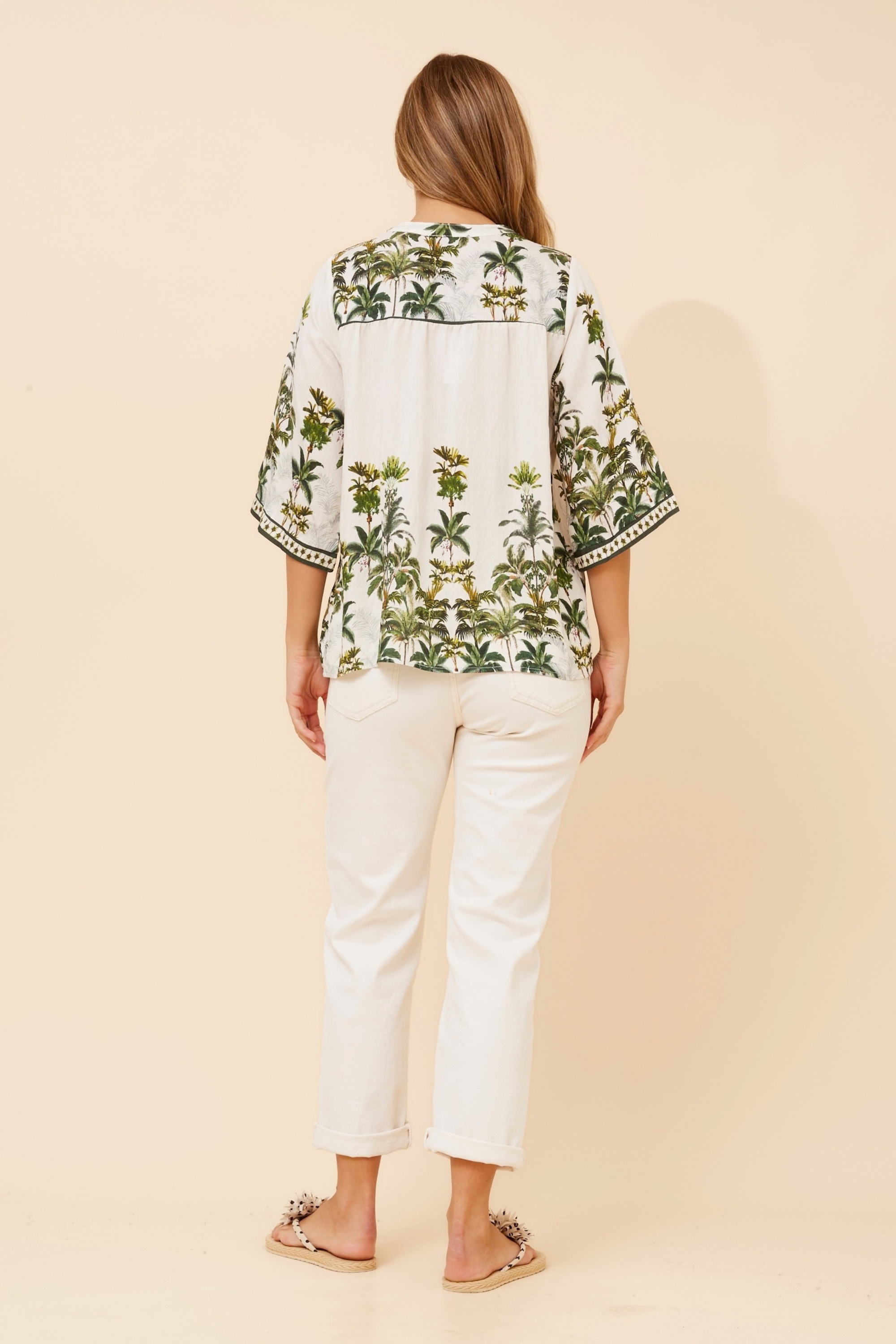 GERTA TROPICAL PRINT TOP