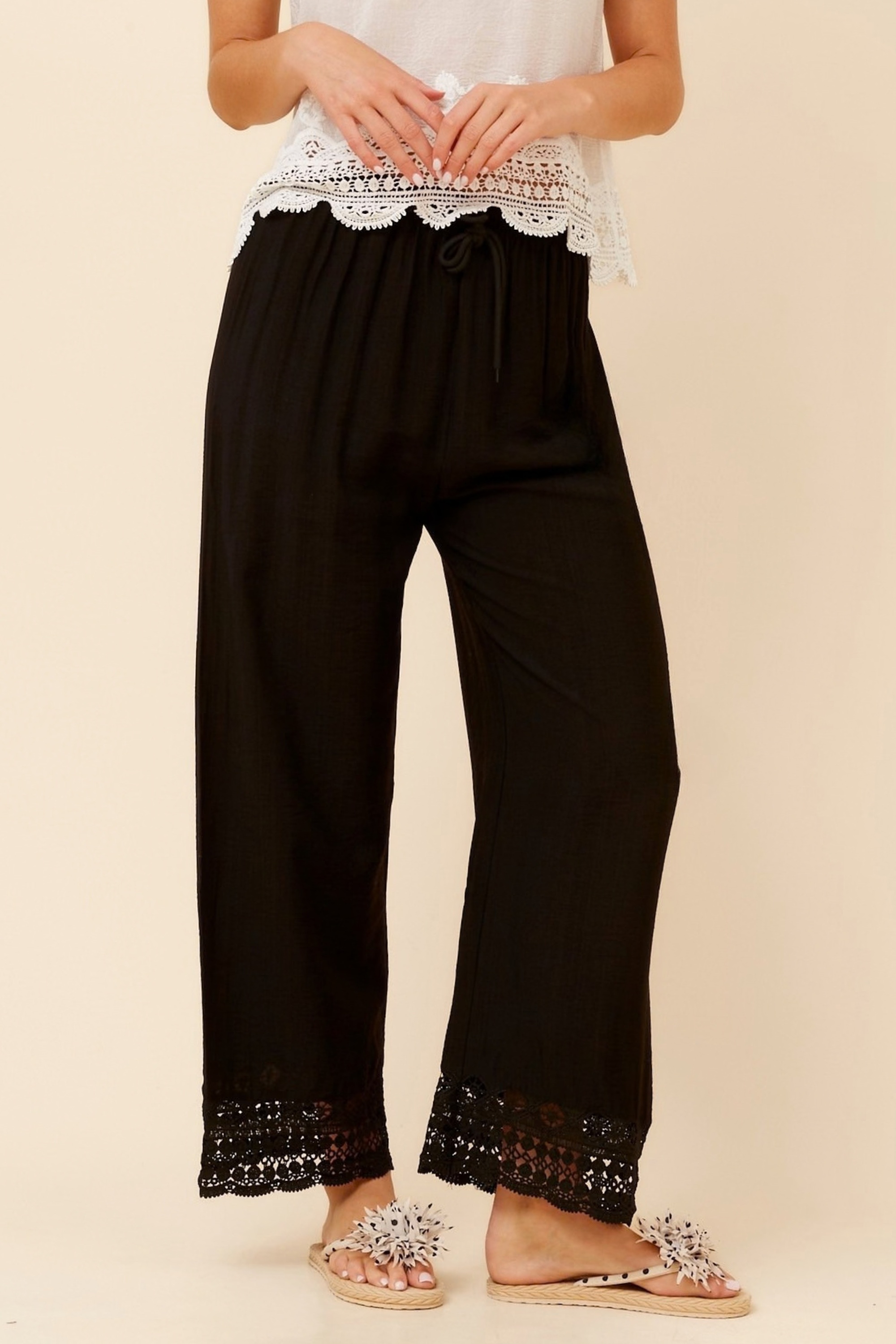 GIANETTA LACE WIDE LEG PANTS