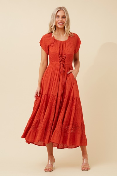 GILLIAN LACE MIDI DRESS