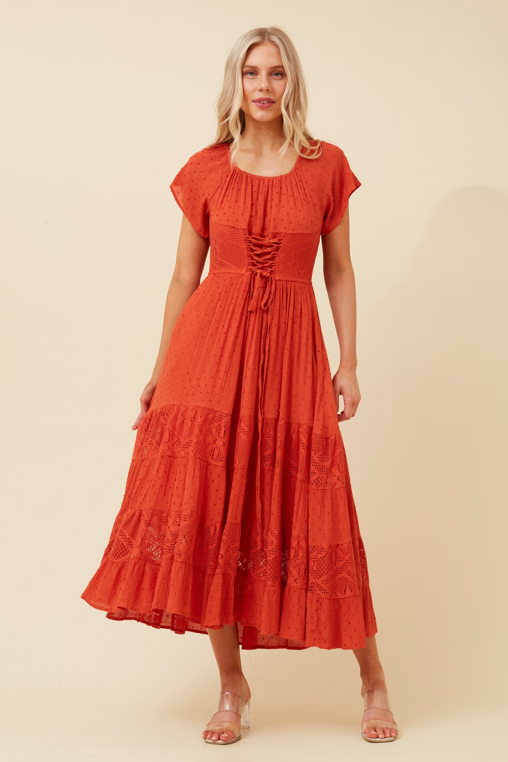 GILLIAN LACE MIDI DRESS