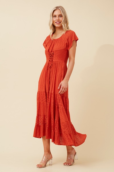 GILLIAN LACE MIDI DRESS