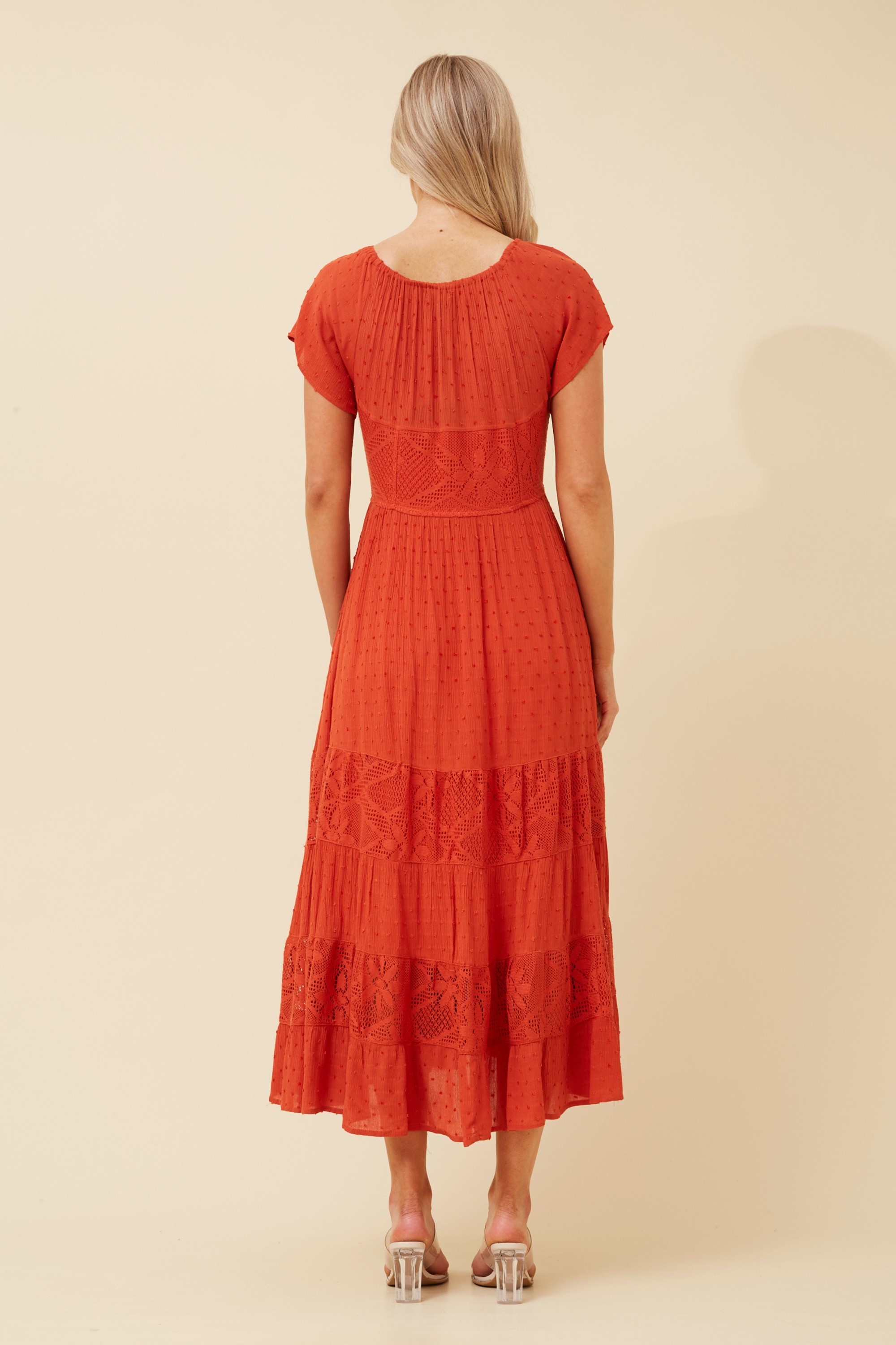 GILLIAN LACE MIDI DRESS