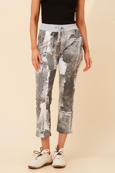 GINNA ABSTRACT PRINT JOGGER PANTS