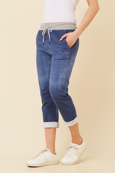 GINNA DENIM JOGGER PANTS