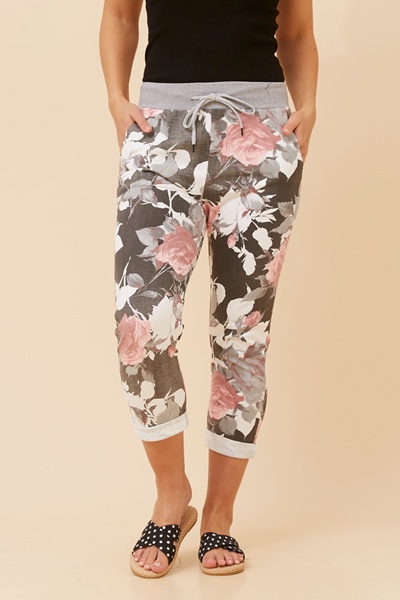 GINNA FLORAL JOGGER PANTS