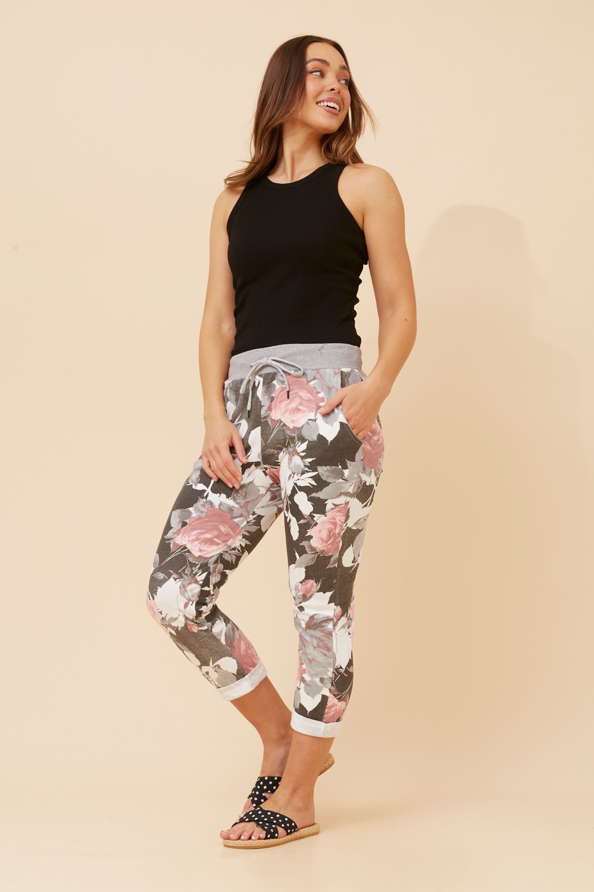 GINNA FLORAL JOGGER PANTS