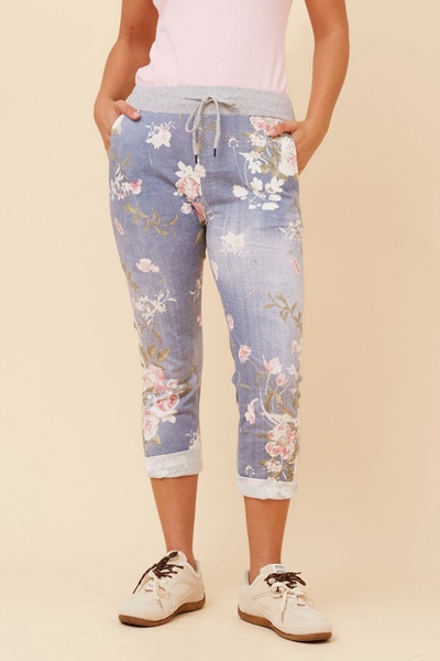 GINNA FLORAL PRINT JOGGER PANTS