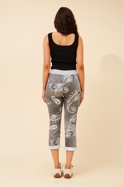 GINNA PAISLEY PRINT JOGGER PANTS