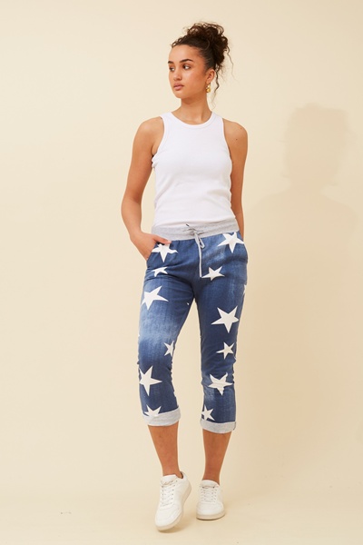 GINNA STAR PRINT JOGGER