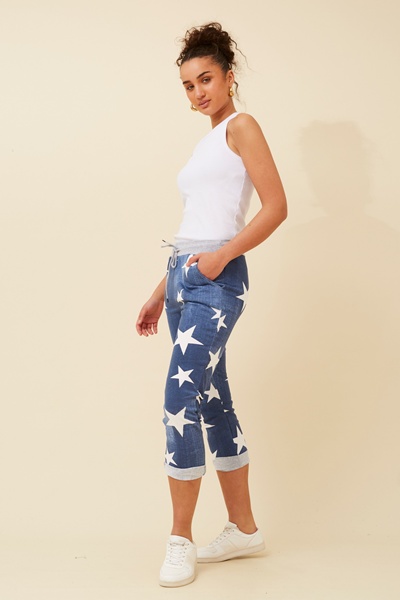 GINNA STAR PRINT JOGGER
