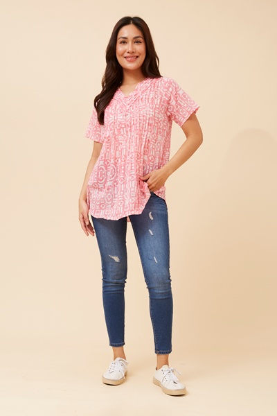 GIORGIANA ABSTRACT PRINT TOP