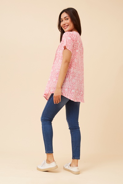 GIORGIANA ABSTRACT PRINT TOP