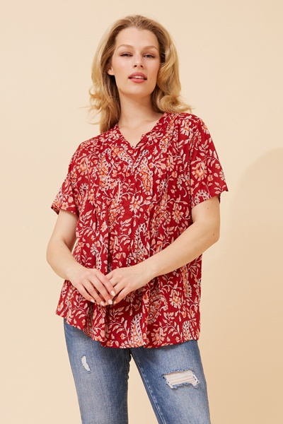 GIORGIANA PAISLEY PRINT TOP