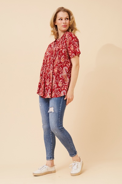 GIORGIANA PAISLEY PRINT TOP