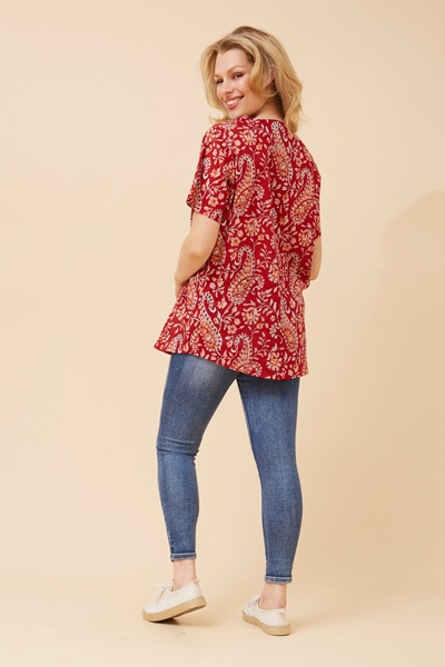 GIORGIANA PAISLEY PRINT TOP