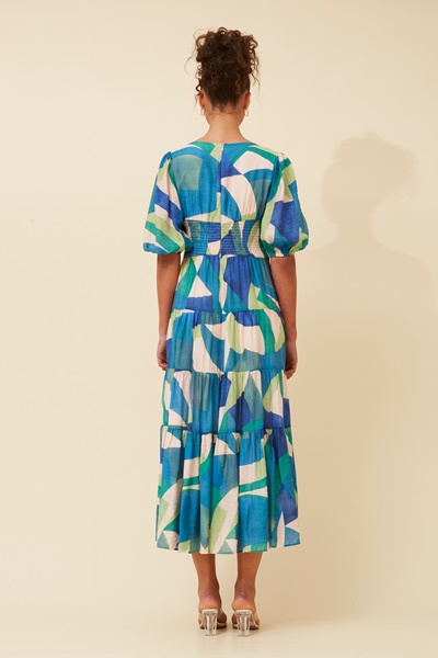 GIZETTE ABSTRACT PRINT MAXI DRESS