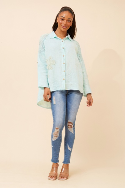 GLORIETTA LINEN SHIRT