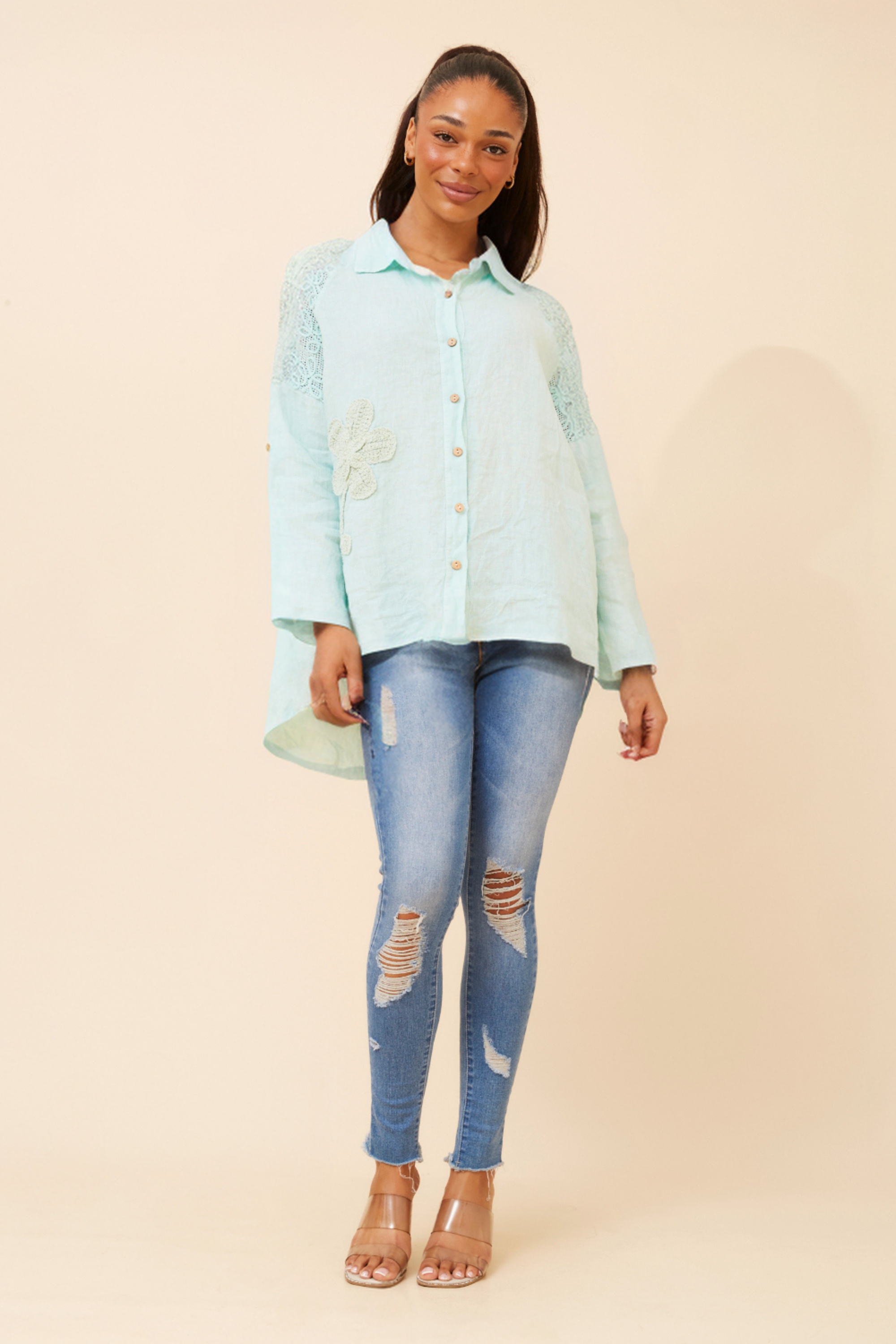 GLORIETTA LINEN SHIRT