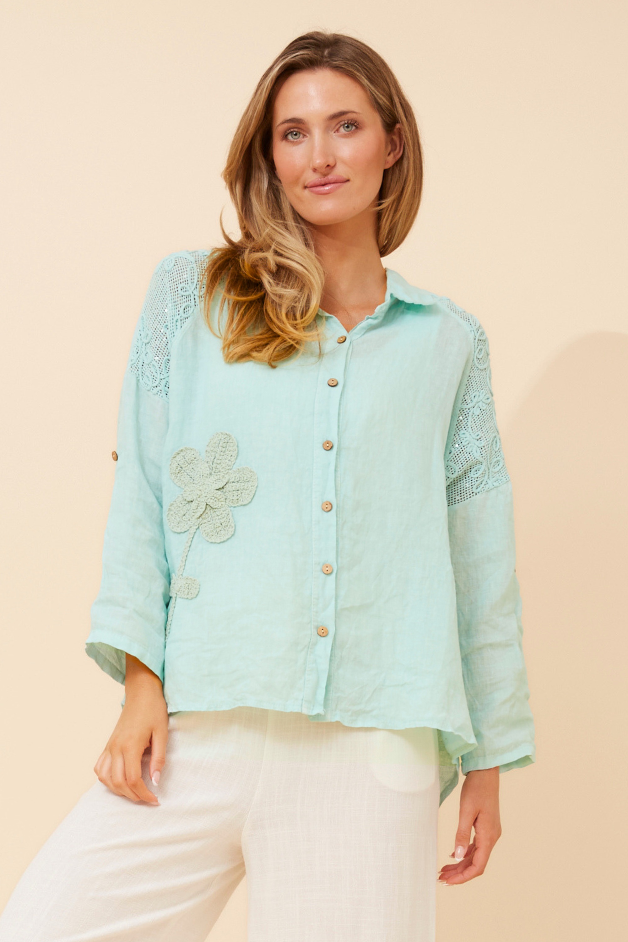 GLORIETTA LINEN SHIRT
