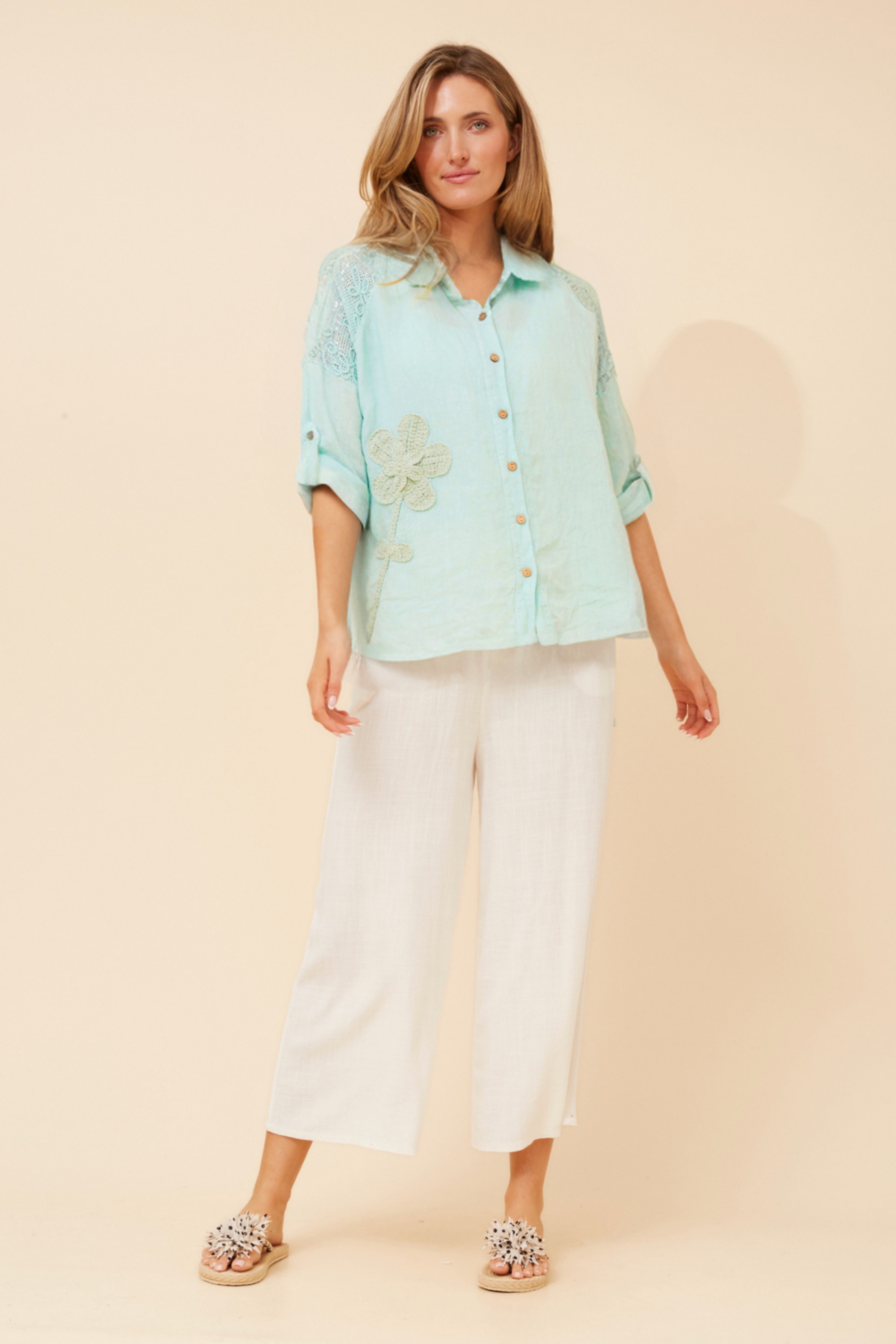 GLORIETTA LINEN SHIRT