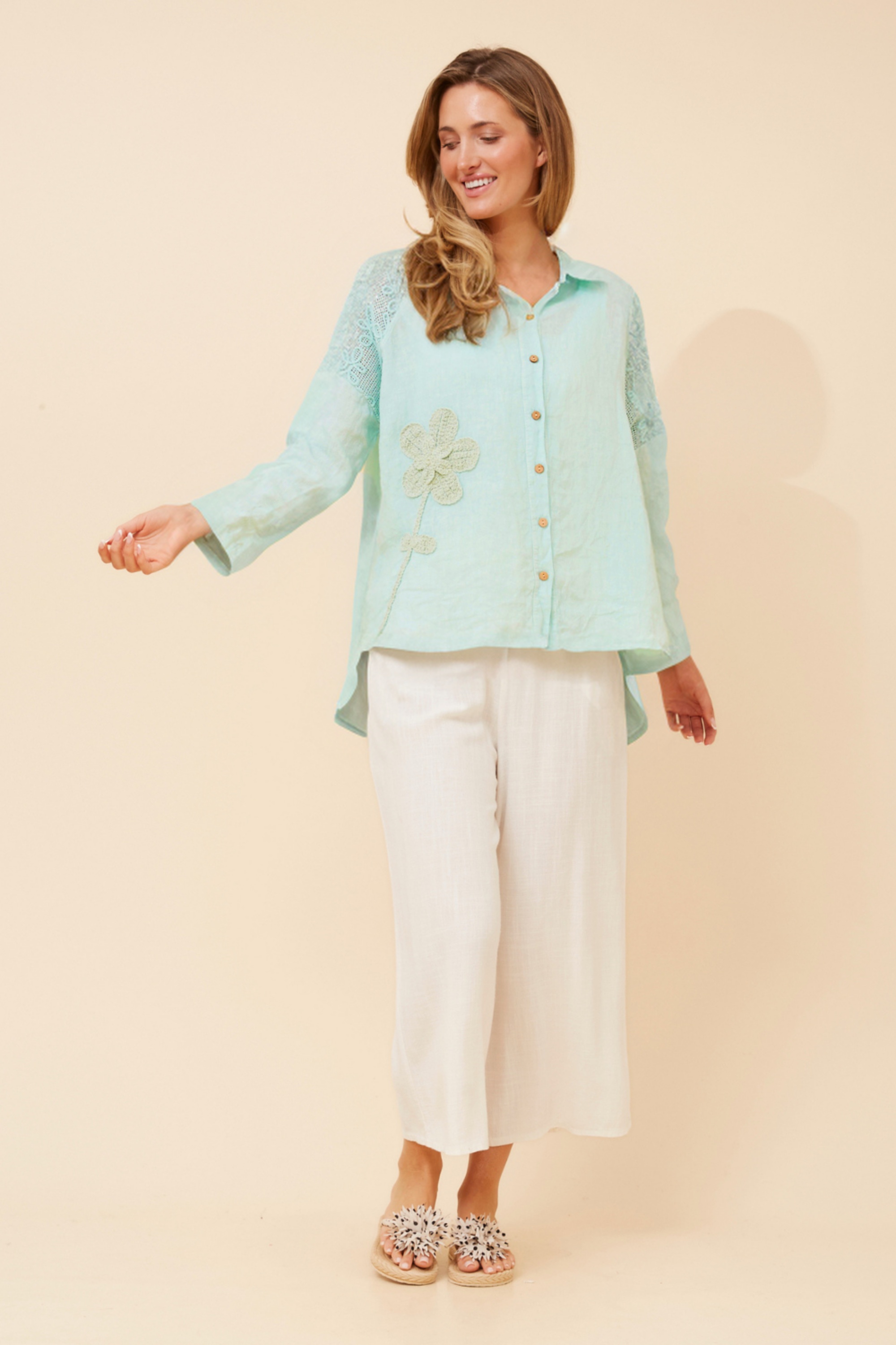 GLORIETTA LINEN SHIRT