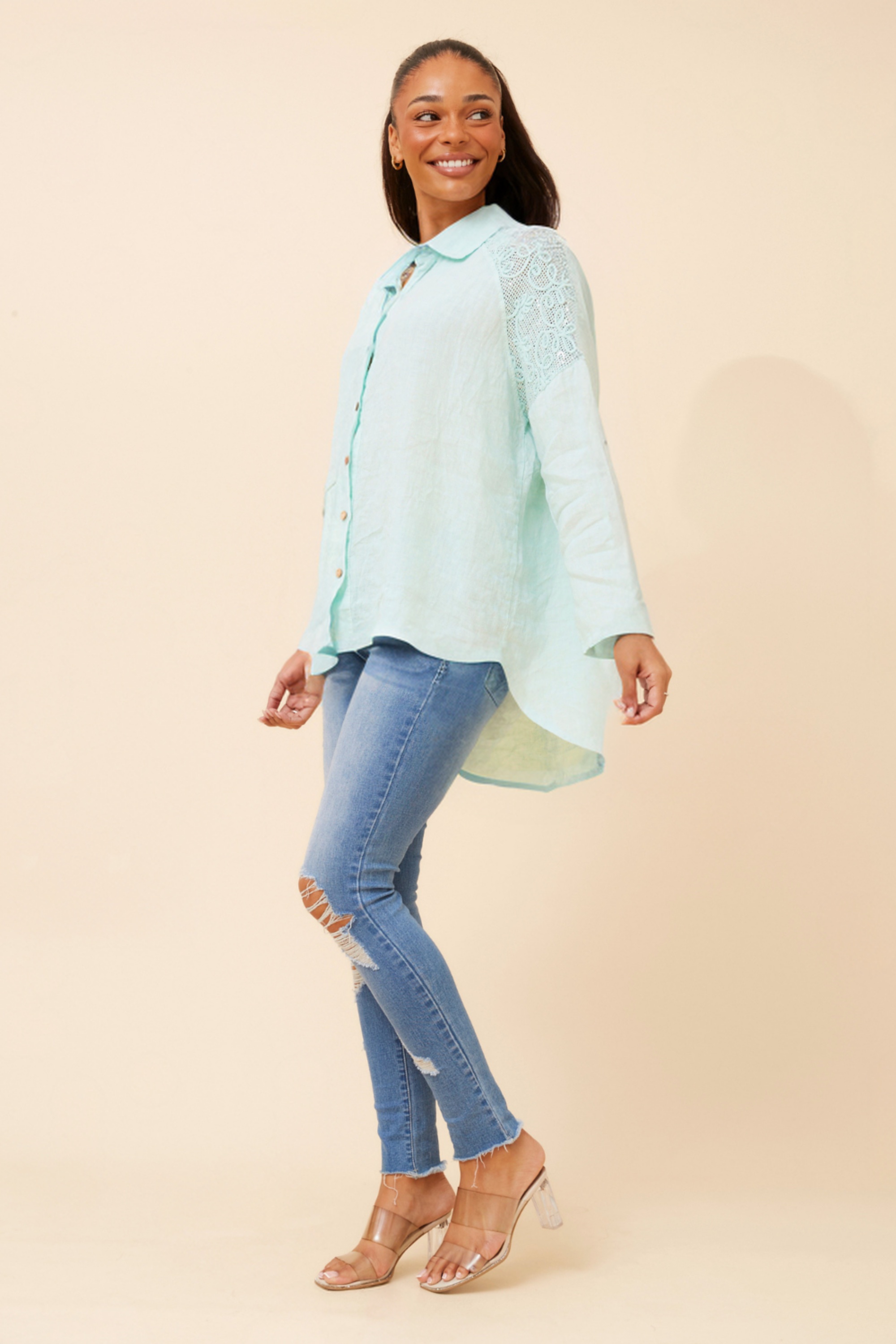 GLORIETTA LINEN SHIRT