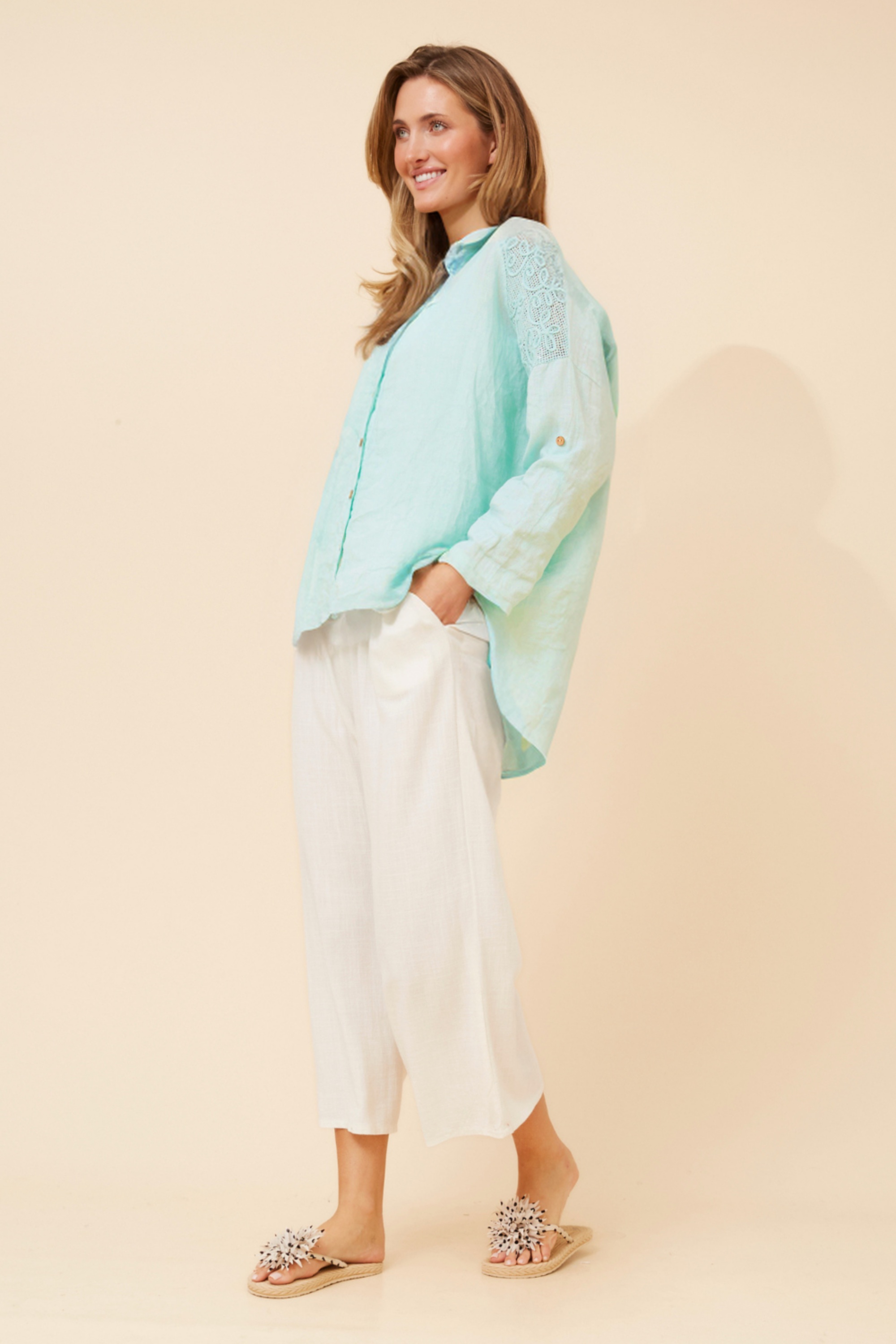 GLORIETTA LINEN SHIRT