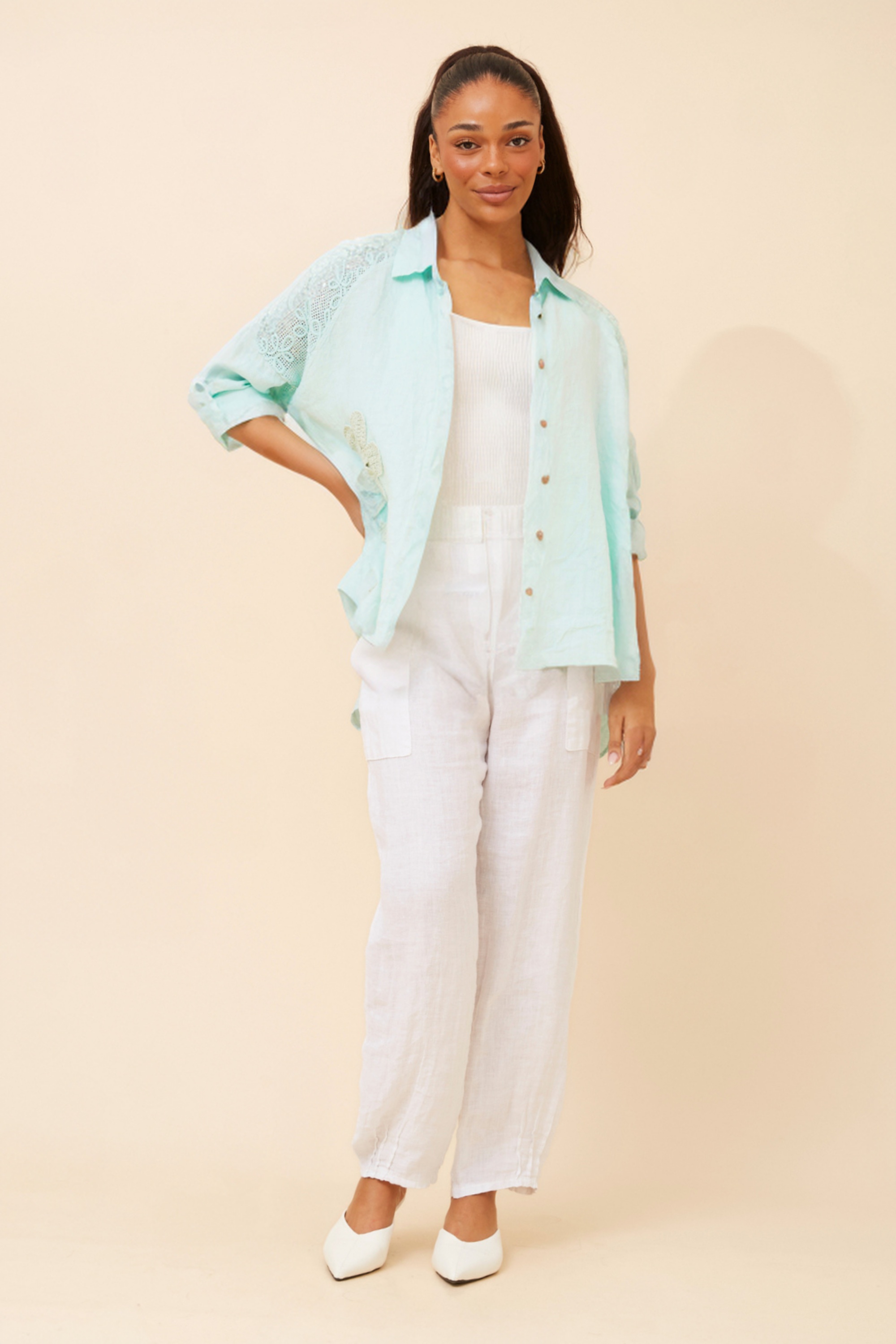 GLORIETTA LINEN SHIRT