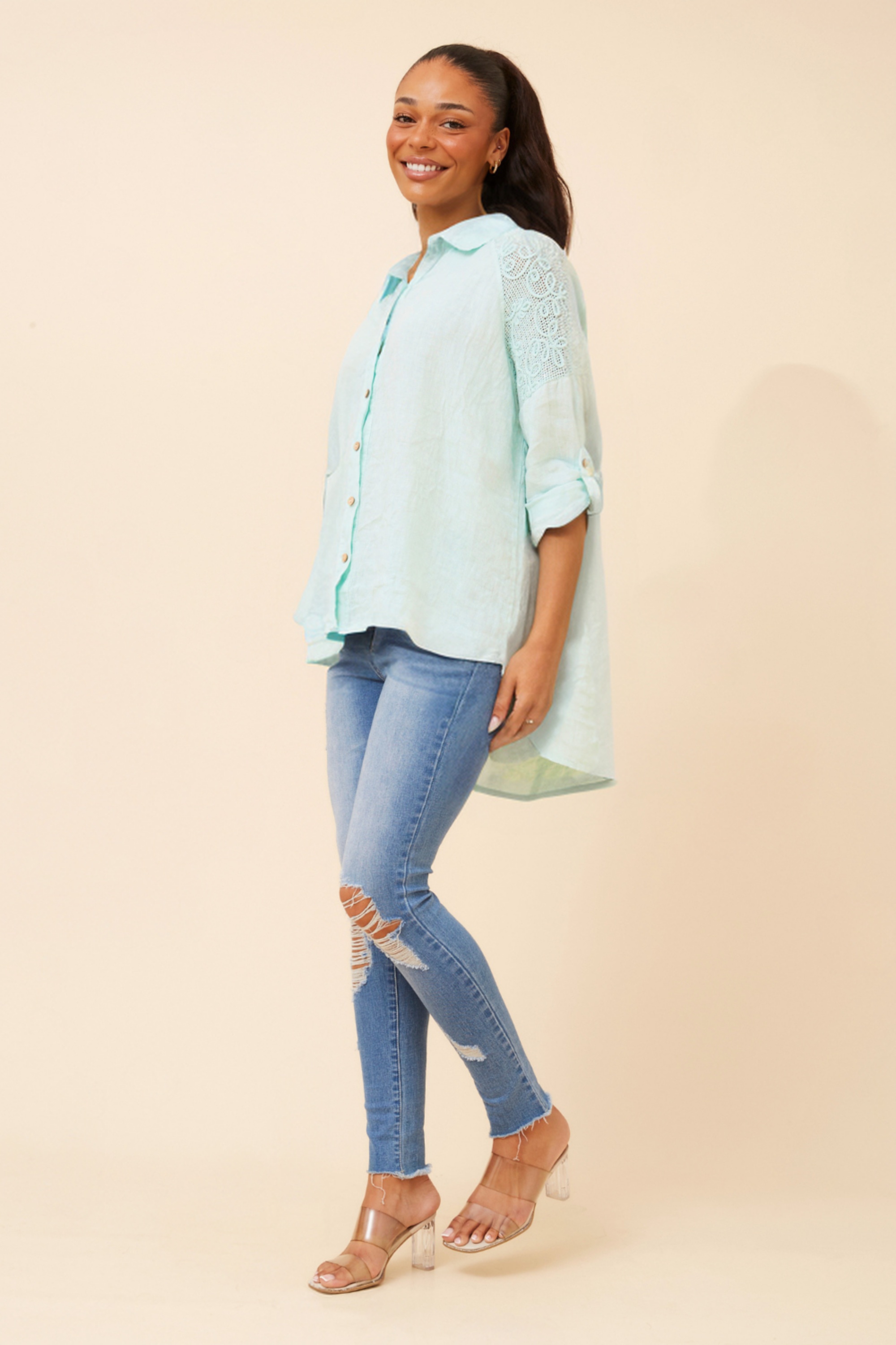 GLORIETTA LINEN SHIRT