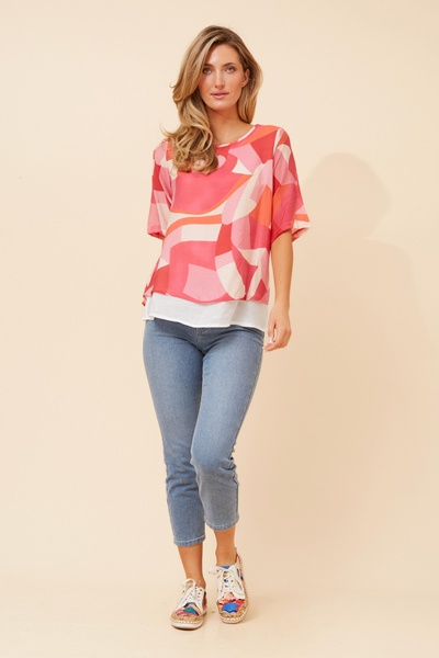 GLORY ABSTRACT PRINT TOP