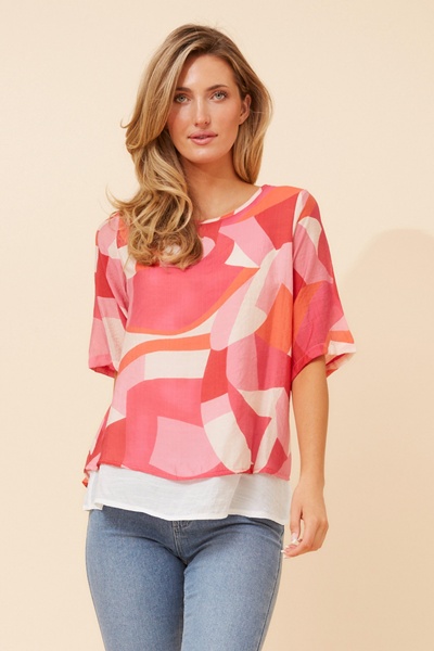 GLORY ABSTRACT PRINT TOP