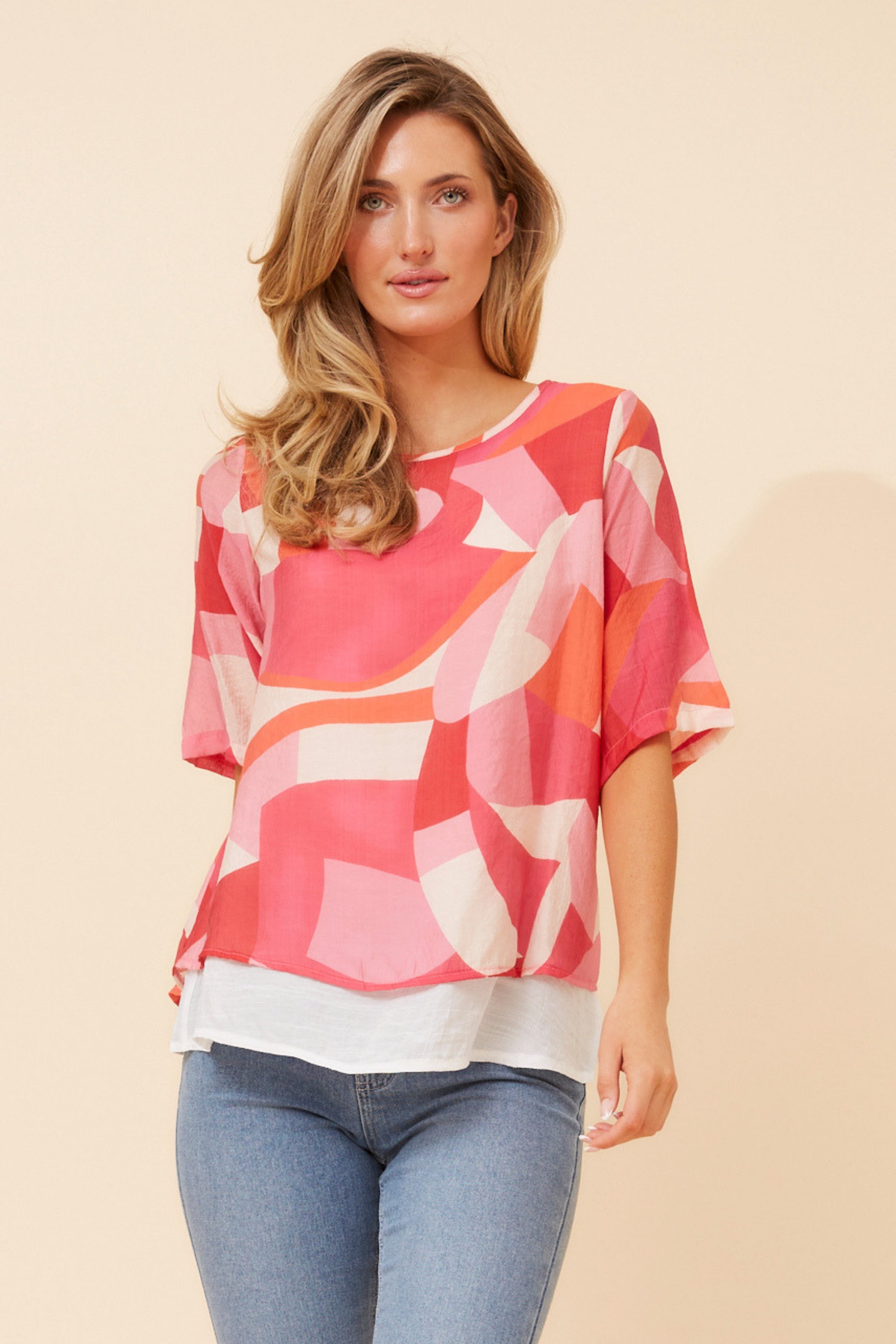 GLORY ABSTRACT PRINT TOP